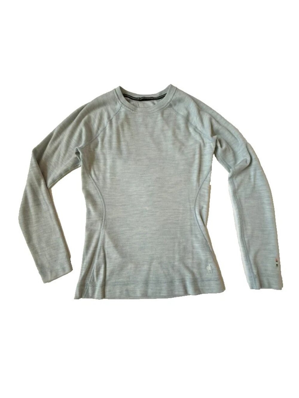 Smartwool Womens S Pullover Heathered Shirt Long Sleeve Blue 100% Merino Wool